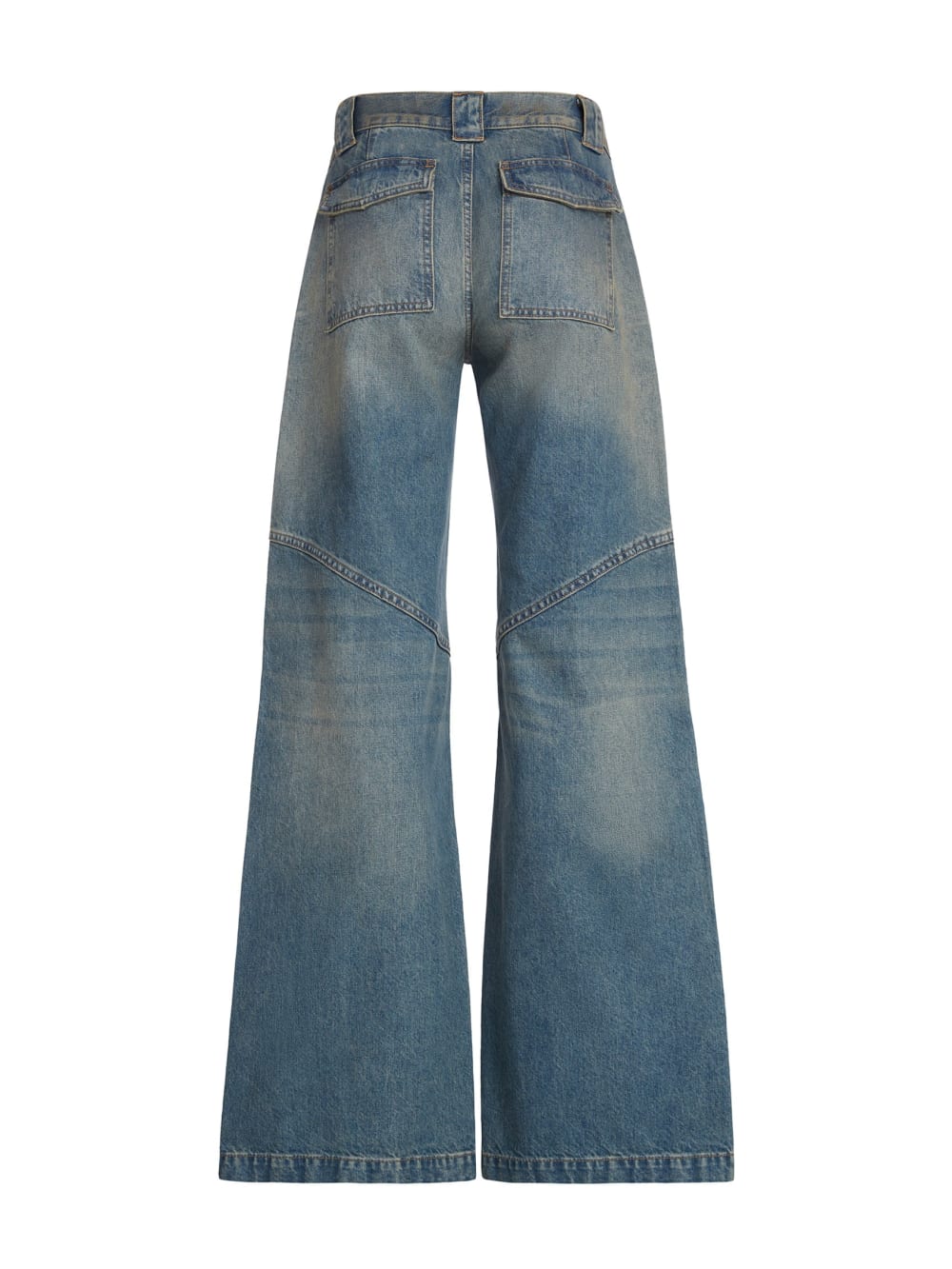 low-rise wide leg denim pants - Guess