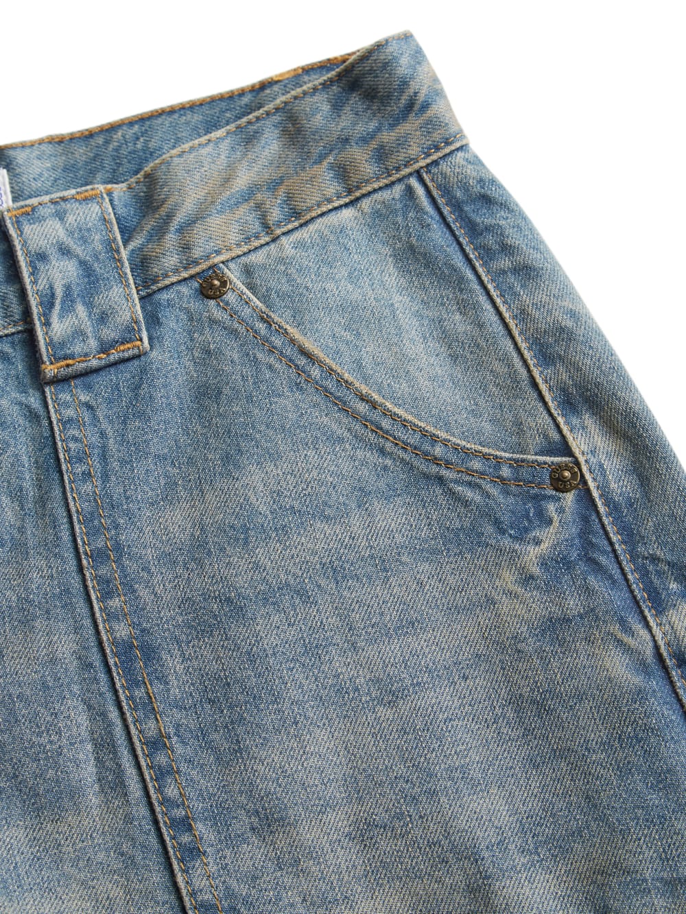 low-rise wide leg denim pants - Guess