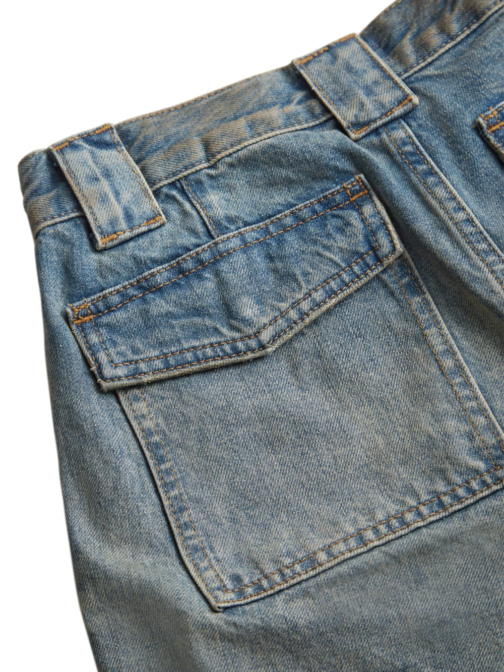 low-rise wide leg denim pants - Guess