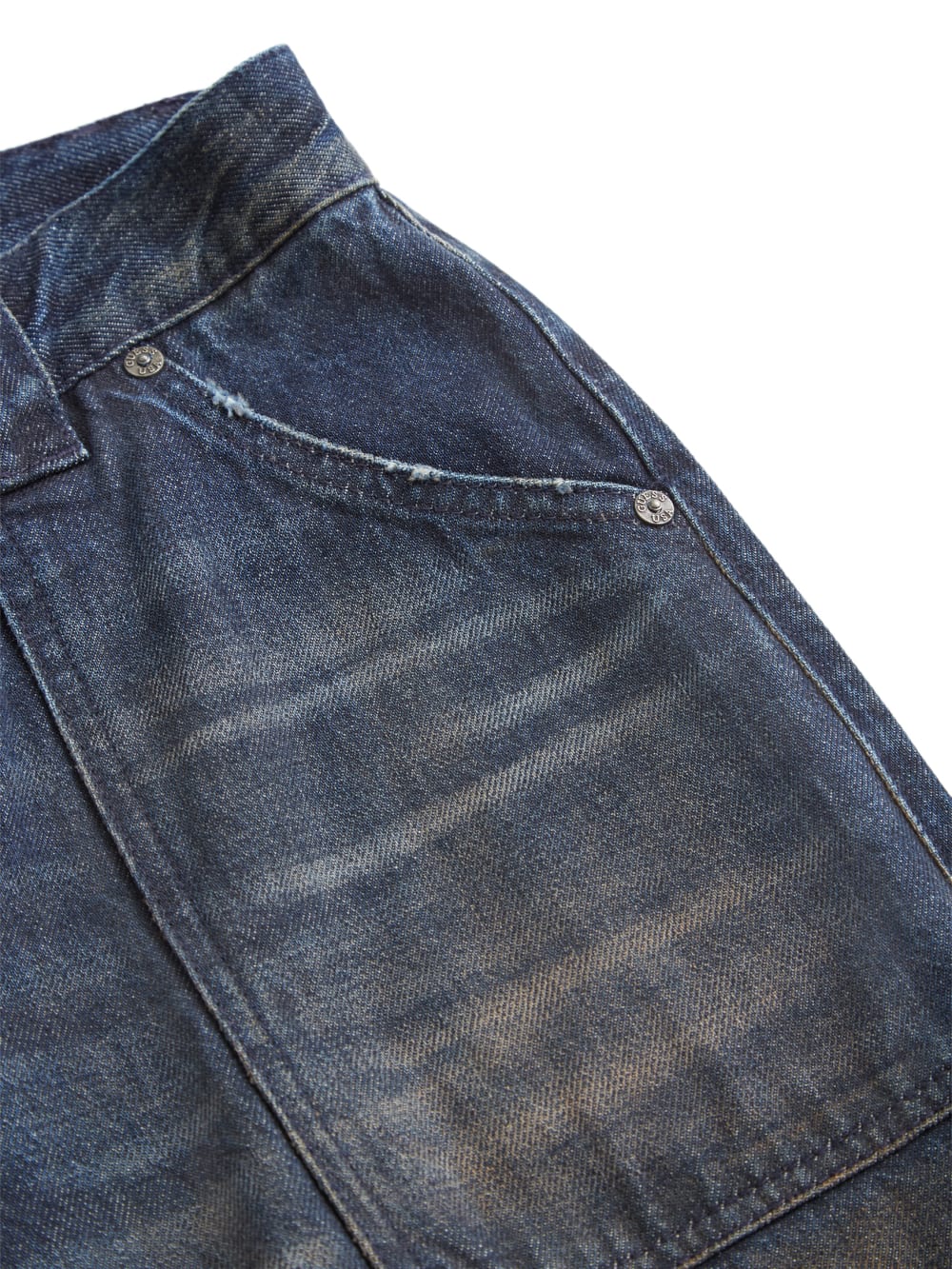 low-rise wide leg denim pants - Guess