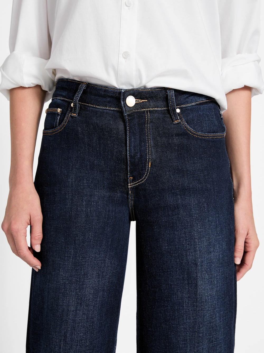Mid-Rise Sexy Palazzo Wide-Leg Jeans - Guess