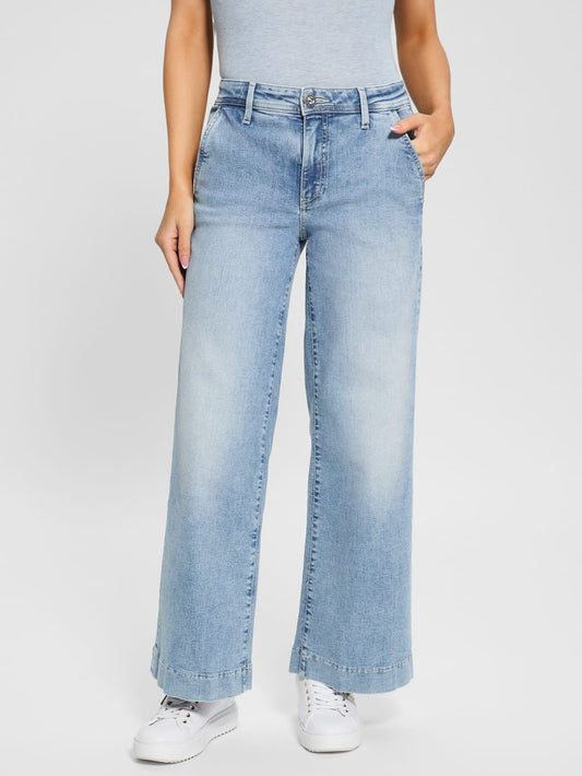 Eco Zoya Cropped Wide Jeans - Guess