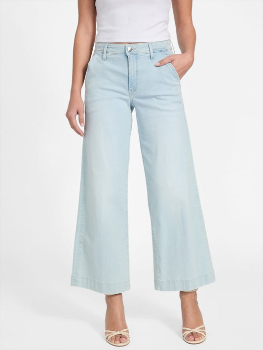 Eco Zoya Crop Wide Leg Jeans - Guess