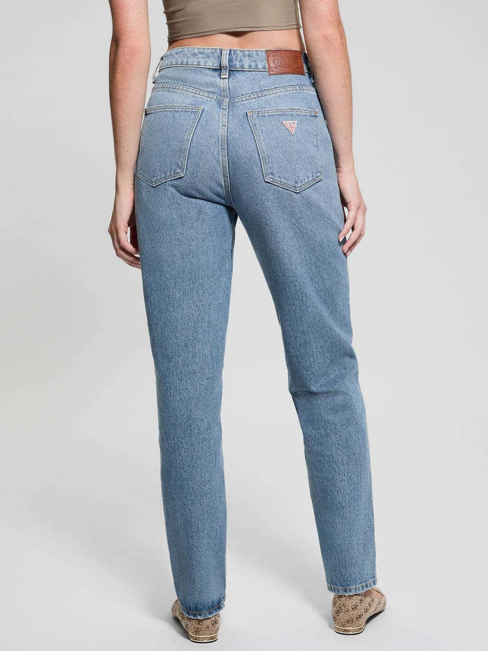 Eco Destroyed Mom Jeans - Guess