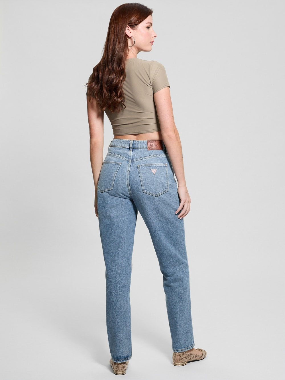 Eco Destroyed Mom Jeans - Guess
