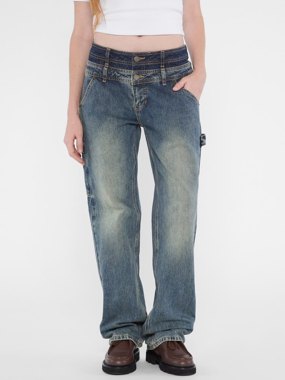 GUESS Originals Double Waistband Carpenter Jeans - Guess