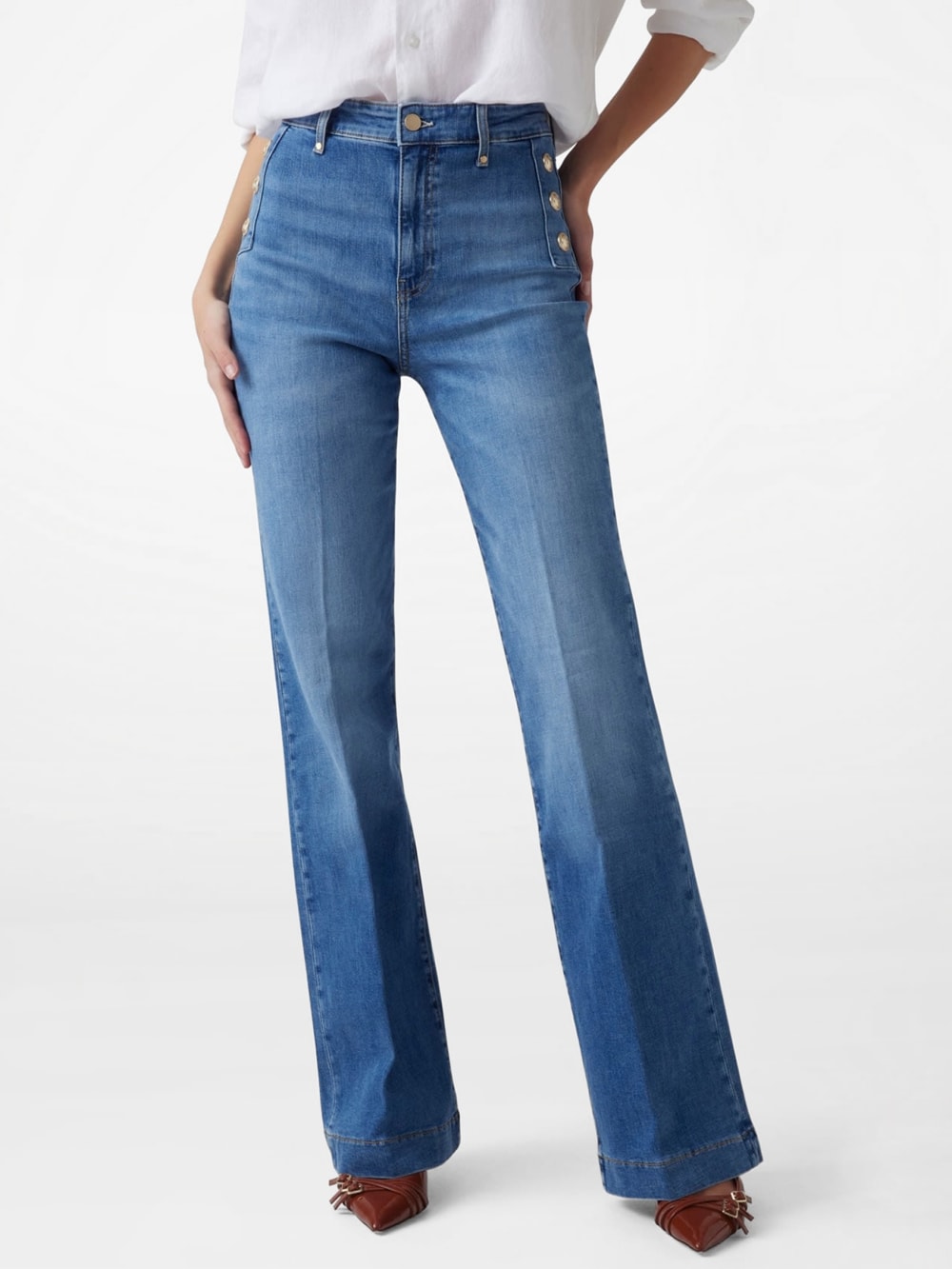 Eco Faye Sailor Flared Jeans - Guess