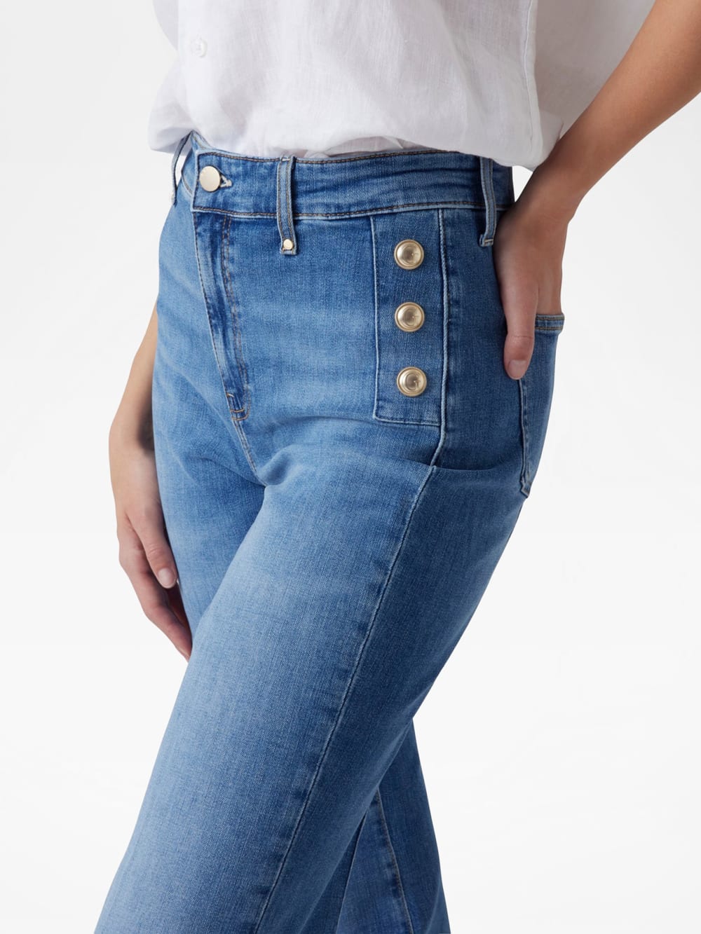 Eco Faye Sailor Flared Jeans - Guess