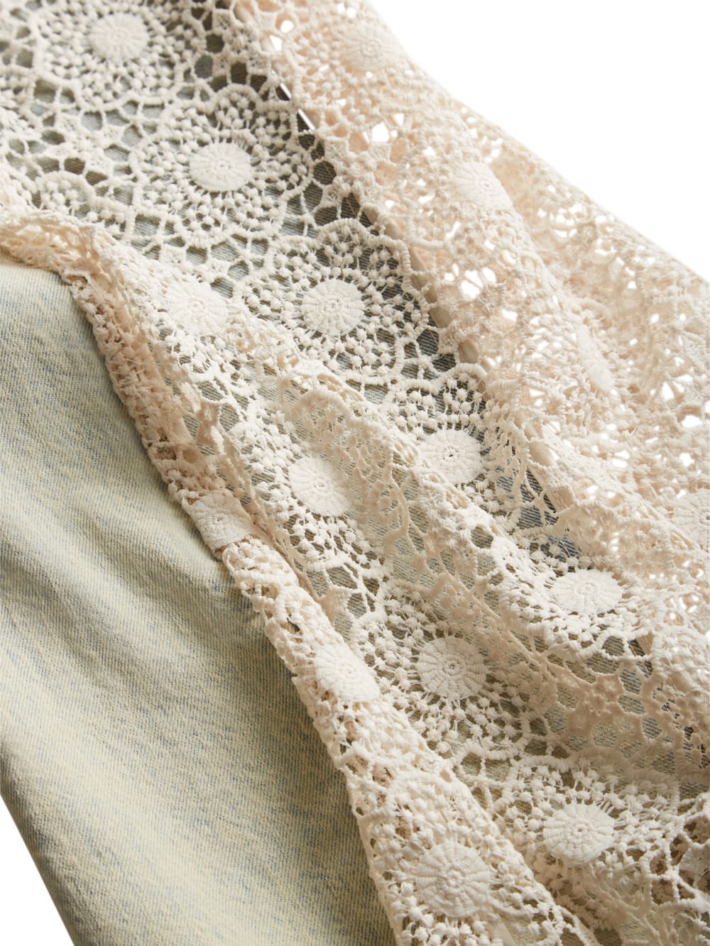 lace denim flare pants - Guess