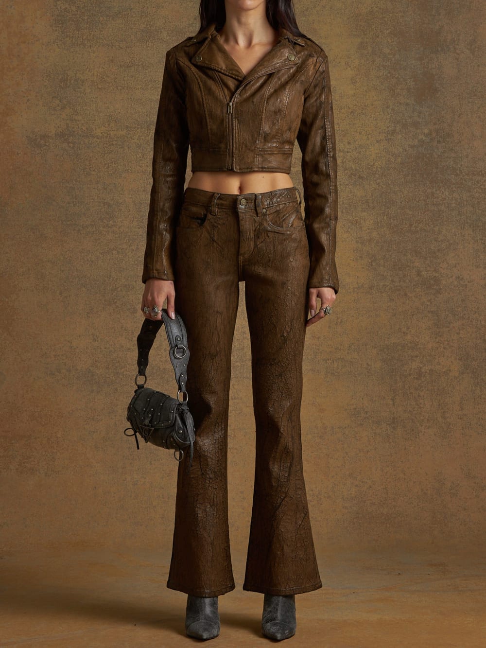 coated denim flare jeans - Guess