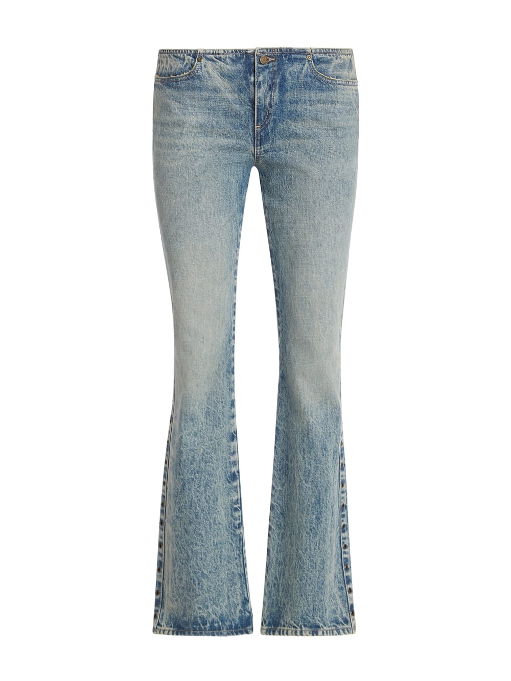 eyelet low-rise denim pants - Guess