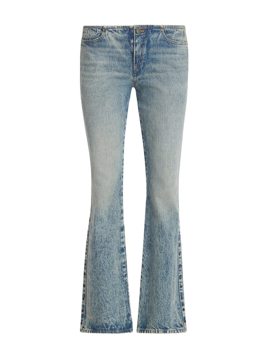 eyelet low-rise denim pants - Guess