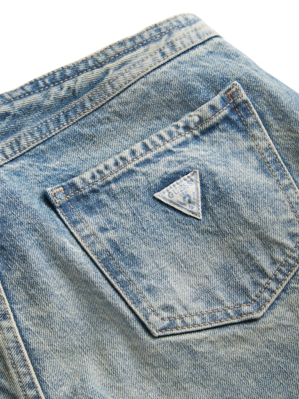 eyelet low-rise denim pants - Guess