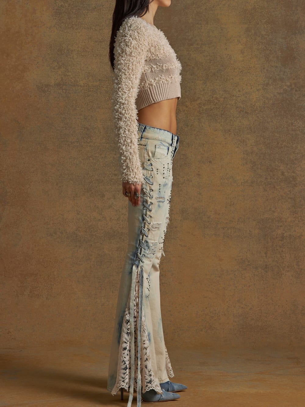 flare lace jeans - Guess