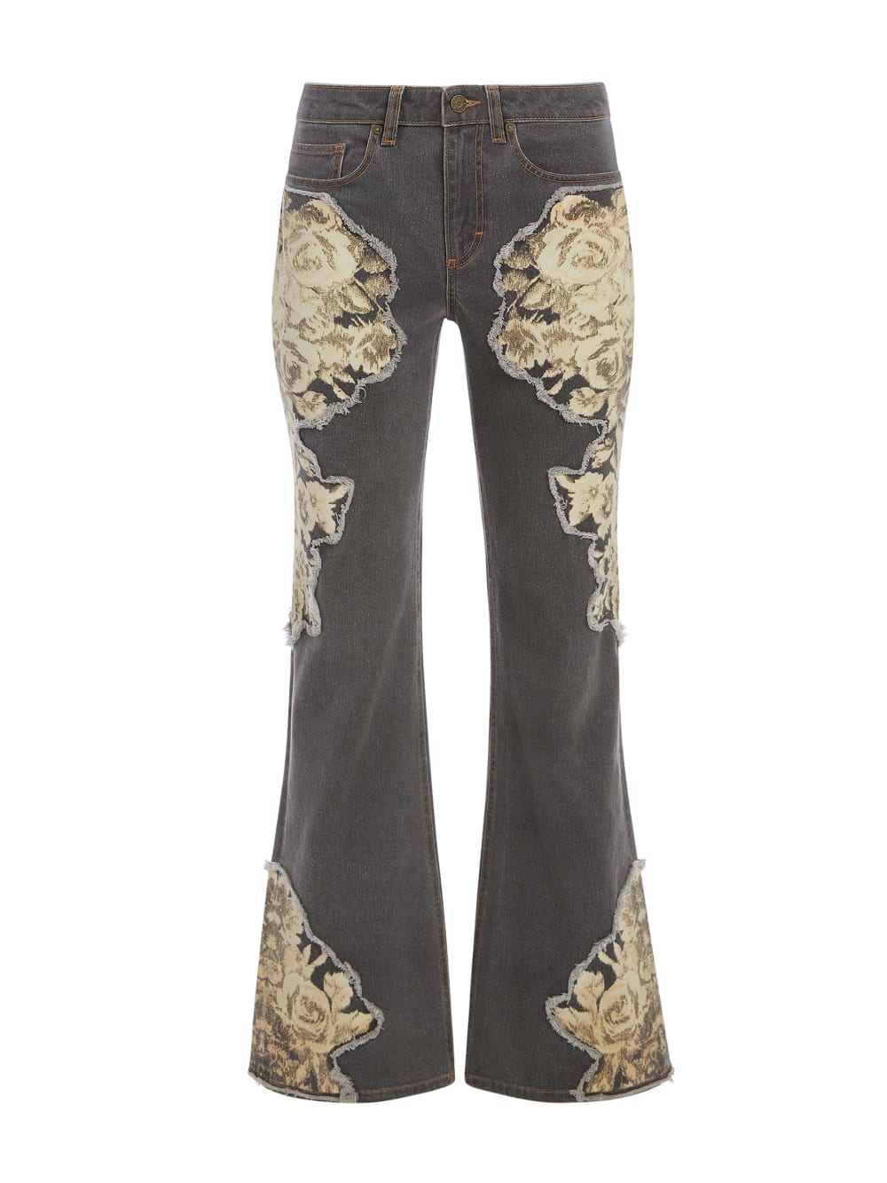 Printed Denim Flared Jeans - Guess