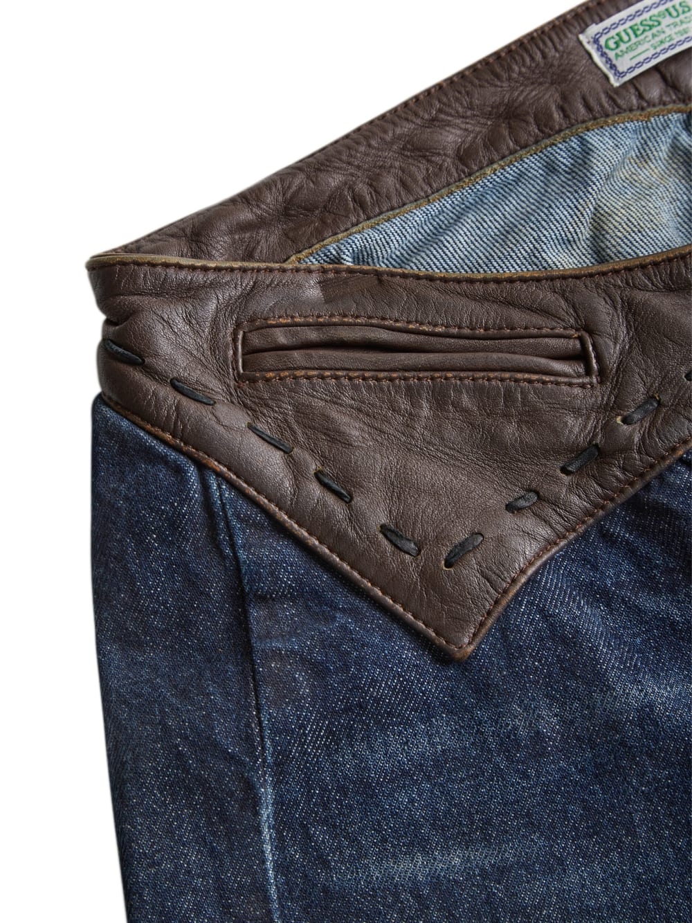 contrast denim flare pants - Guess