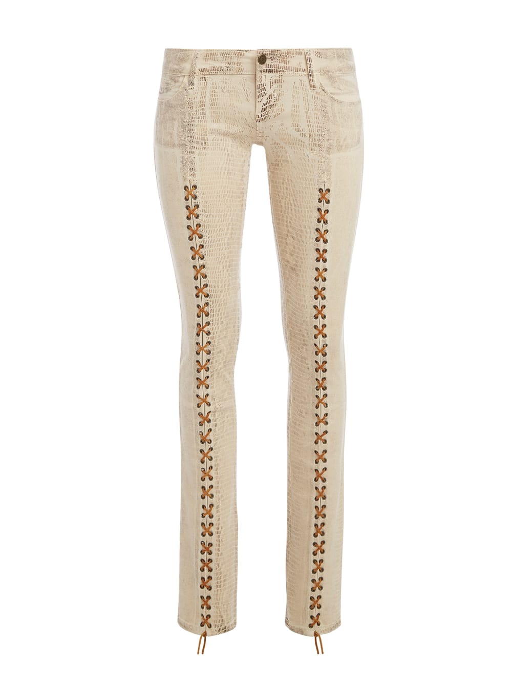 Laced Flared Denim Jeans - Guess