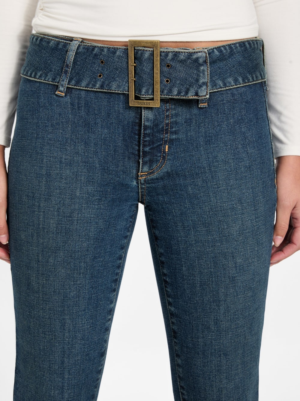 Eco Franki Belted Flare Jeans - Guess