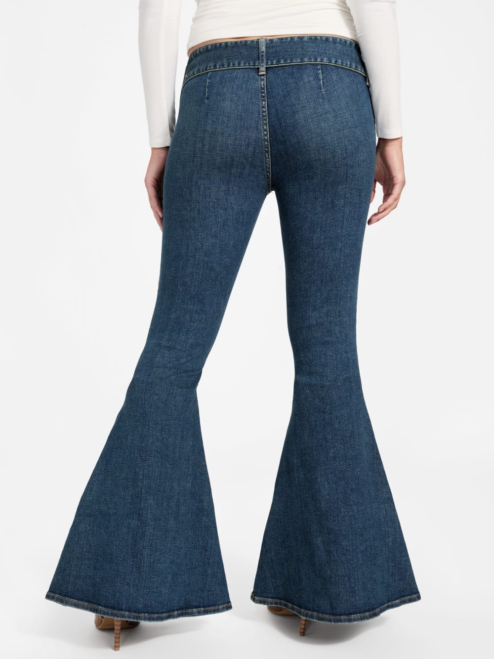 Eco Franki Belted Flare Jeans - Guess