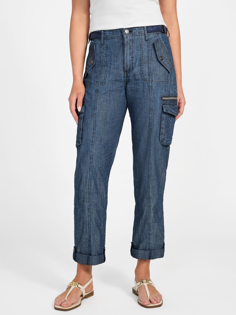 Nessi Denim Cargo Pants - Guess
