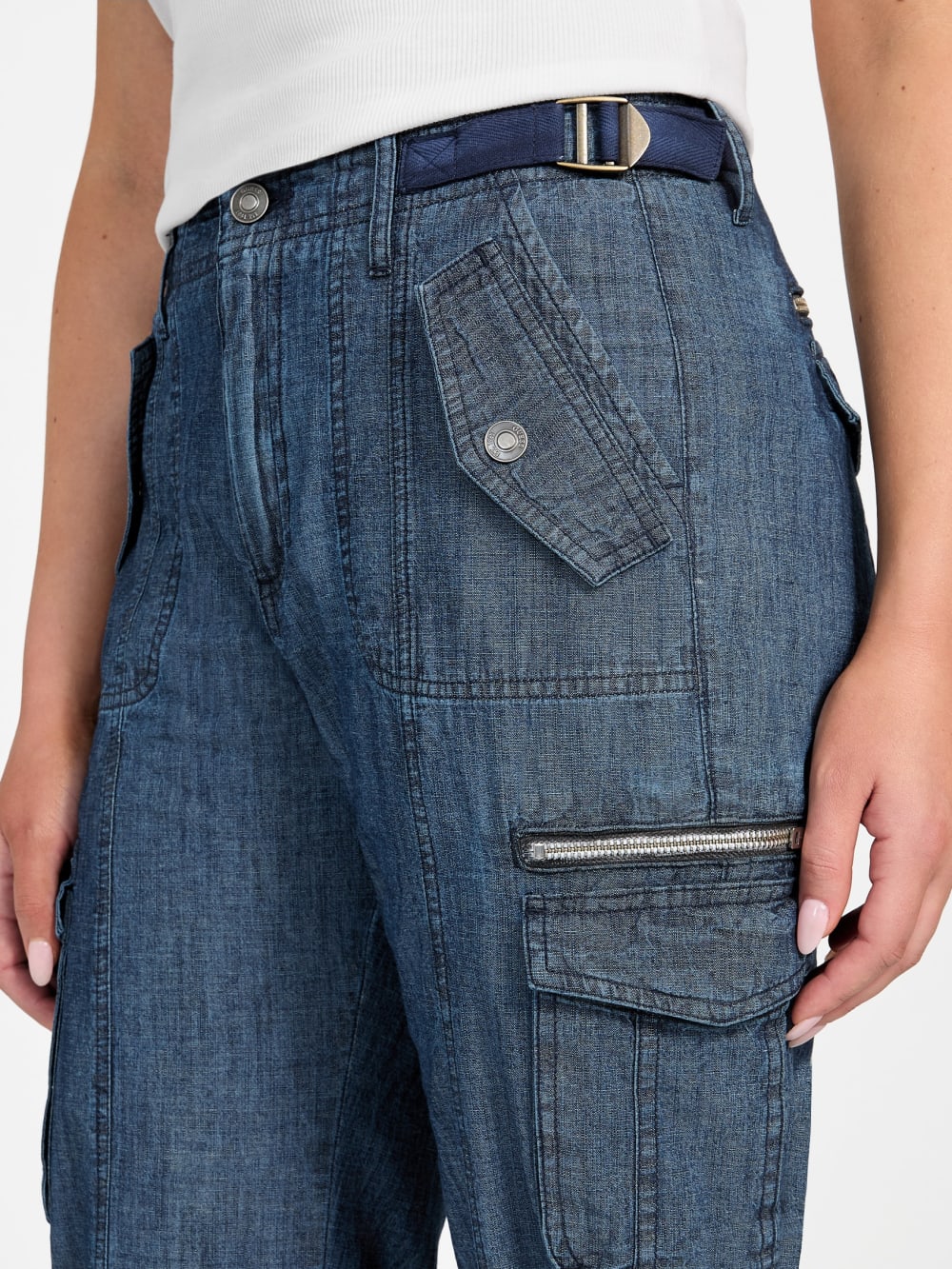 Nessi Denim Cargo Pants - Guess