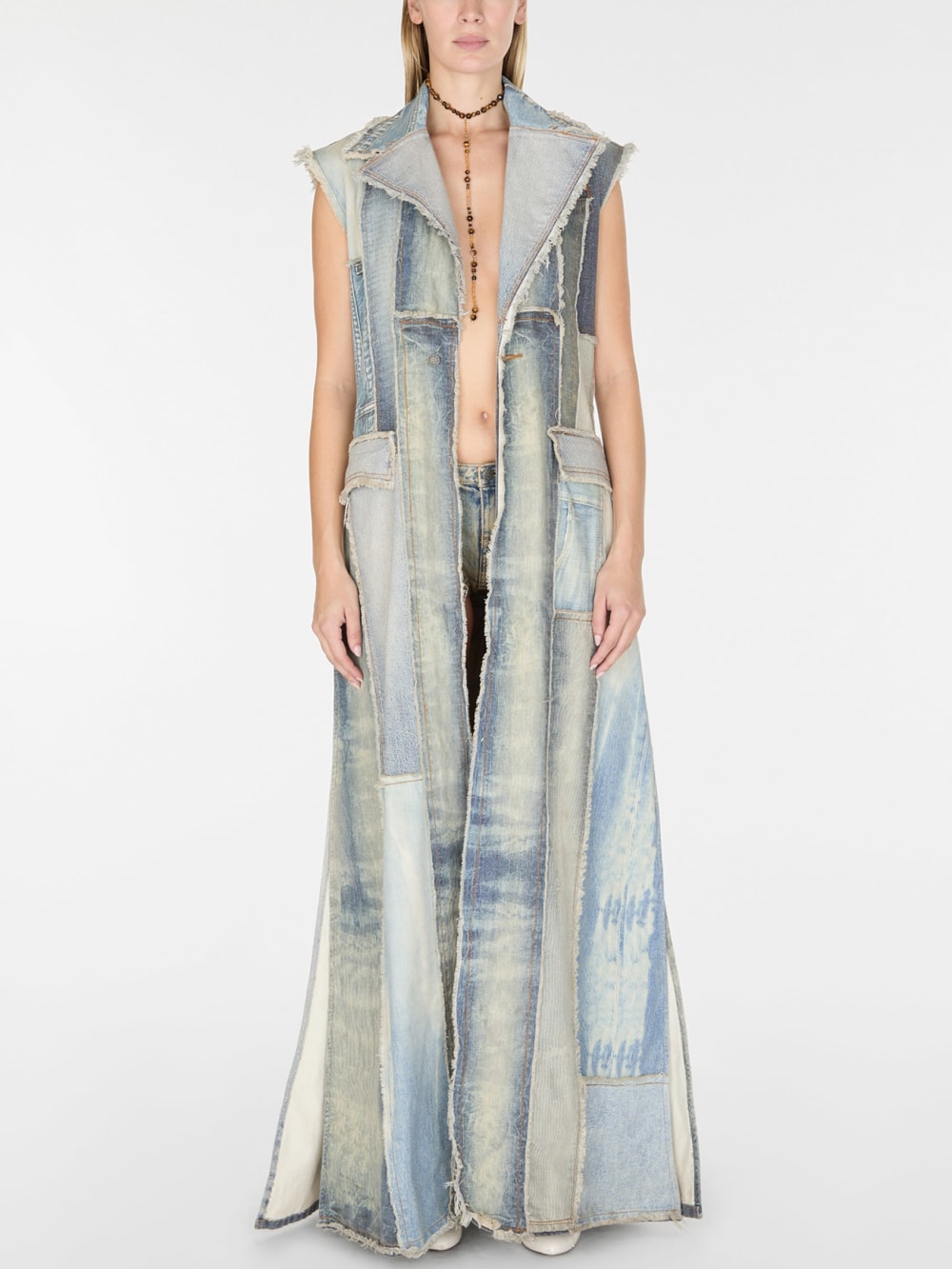 patchwork denim vest - Guess