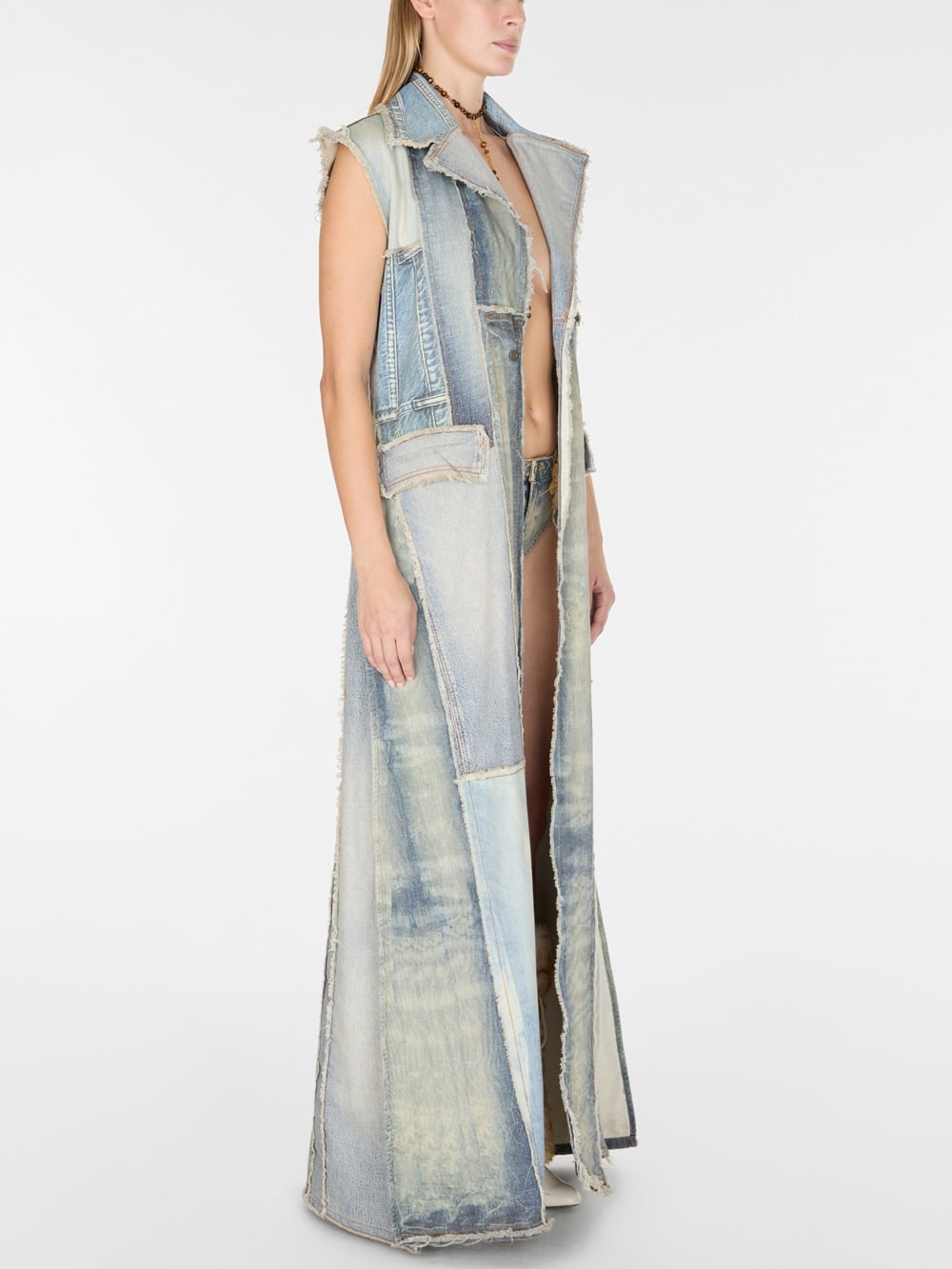 patchwork denim vest - Guess
