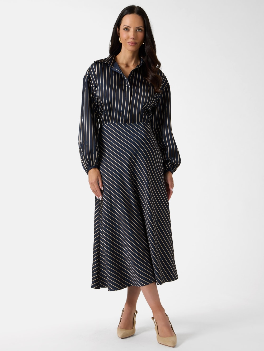 Eco Fatou Striped Maxi Dress - Guess