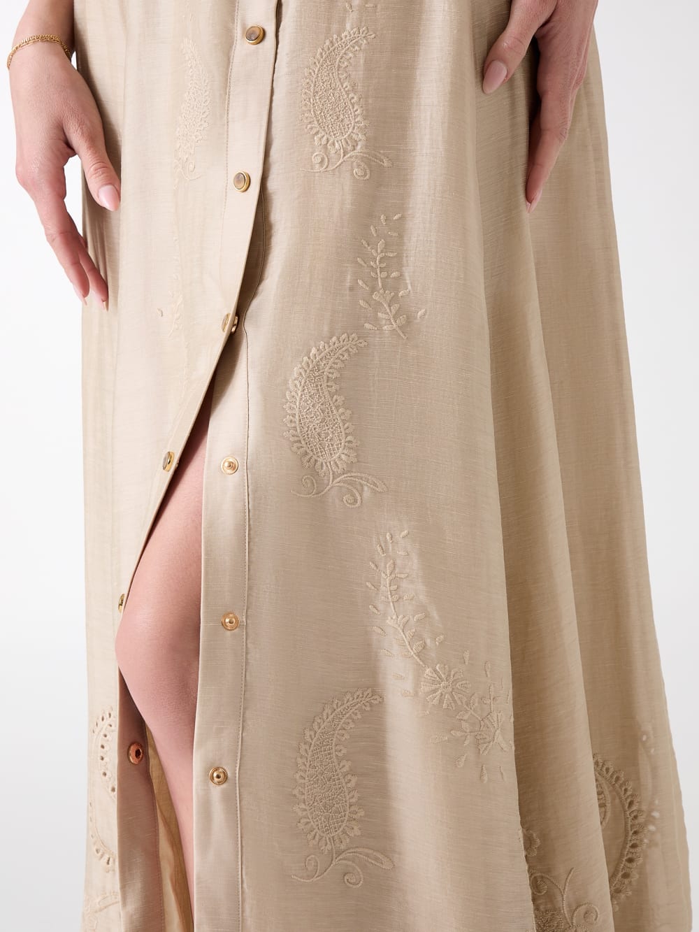 Eco Mindy Embroidered Maxi Shirt Dress - Guess