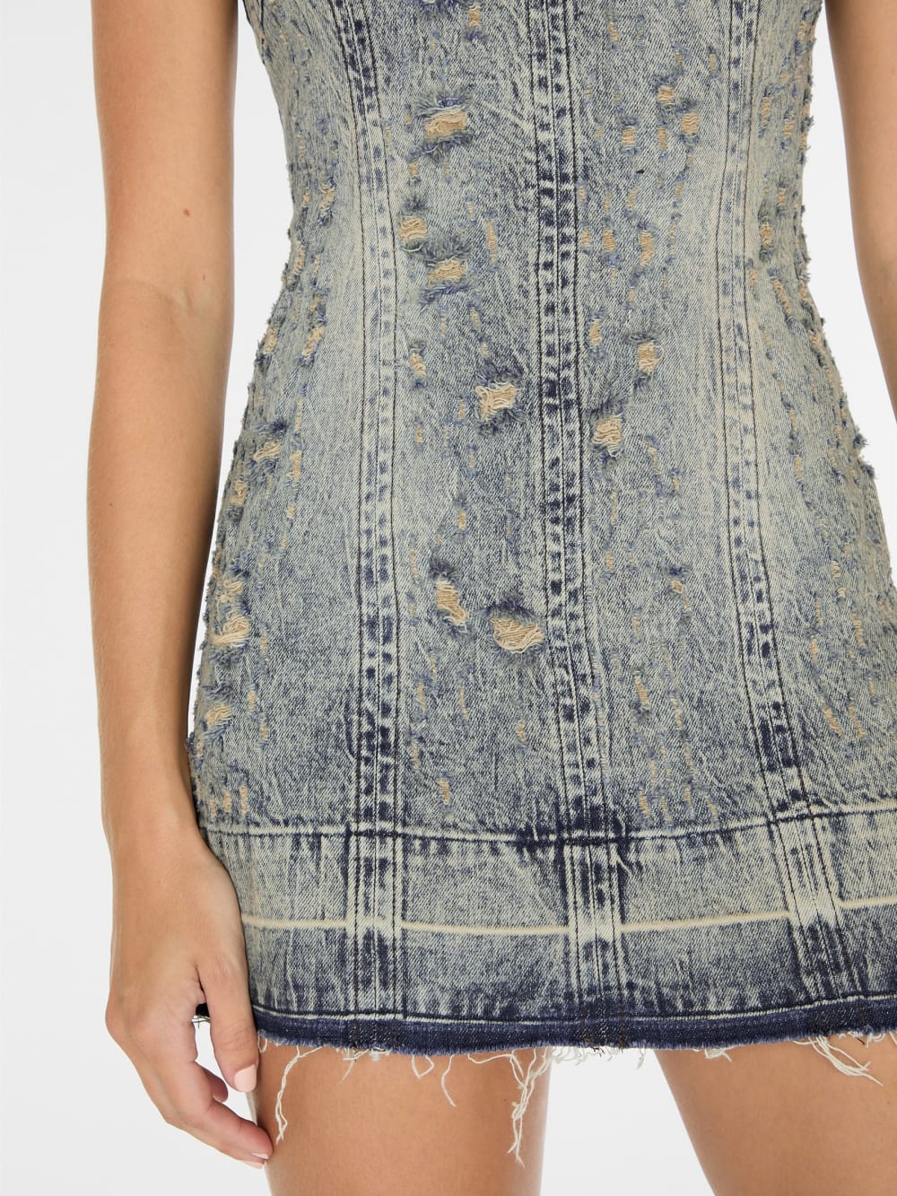 distressed mini denim dress - Guess