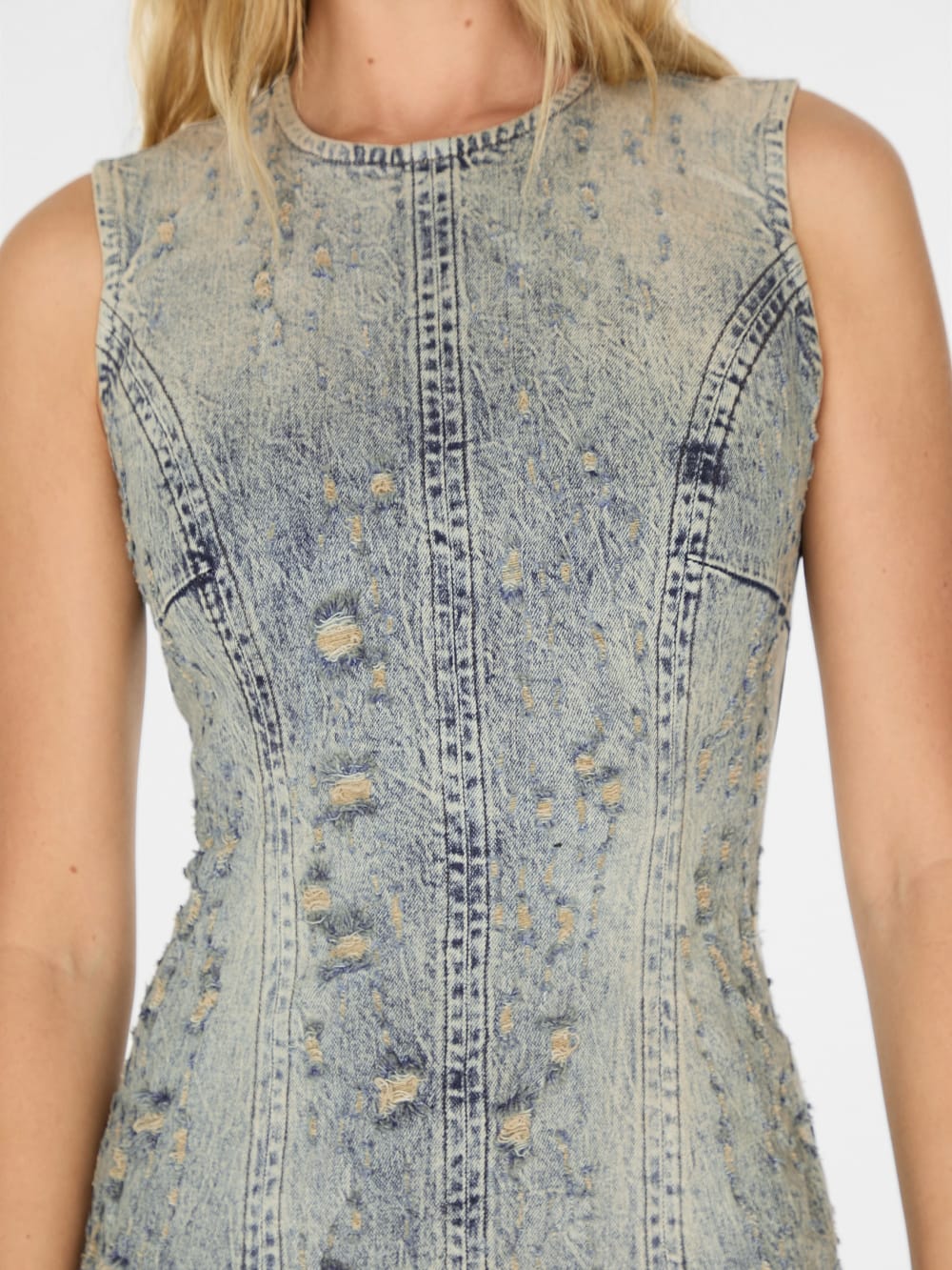 distressed mini denim dress - Guess