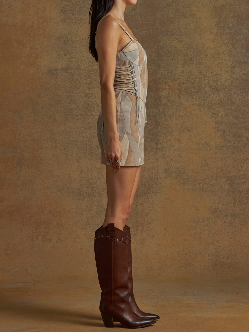 patch suede dress - Guess