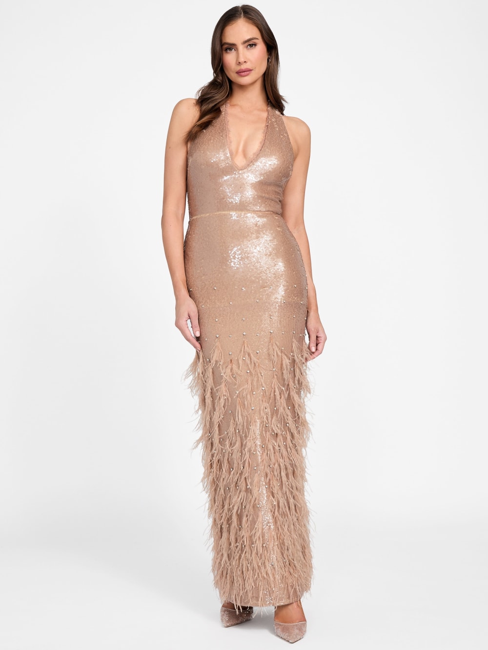 Raya Feathered Gown - Guess