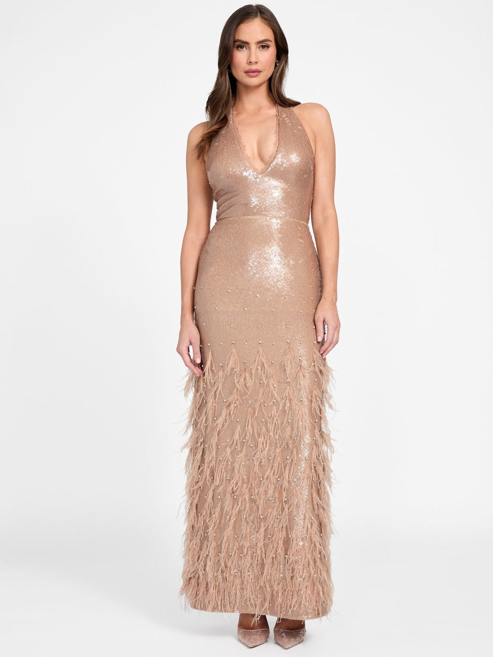 Raya Feathered Gown - Guess