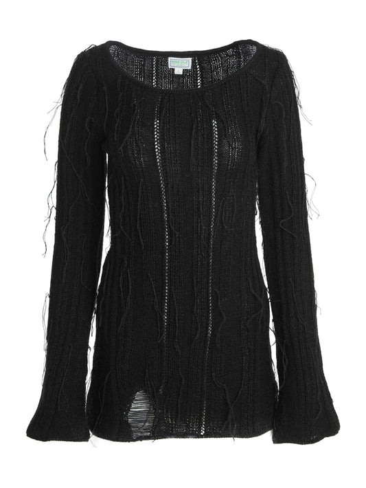 distressed wool-blend dress - Guess