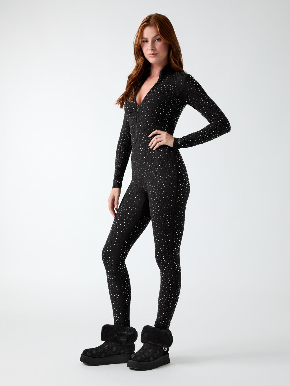Nati Rhinestone Ski Jumpsuit - Guess