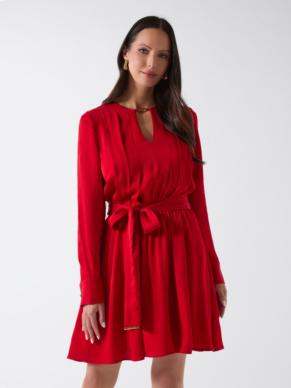 Anita Keyhole Belted Dress - Guess