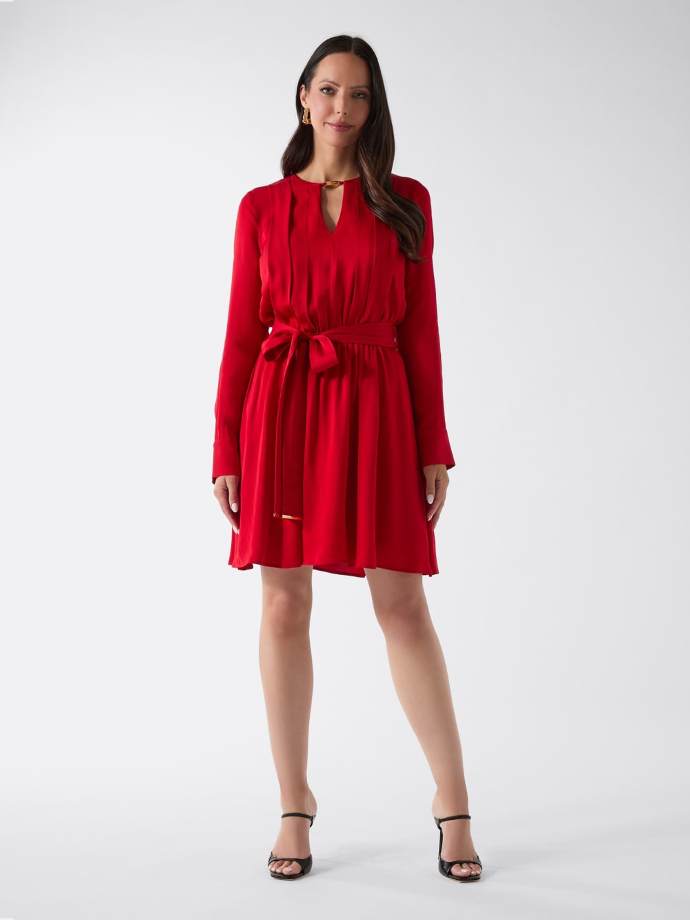 Anita Keyhole Belted Dress - Guess