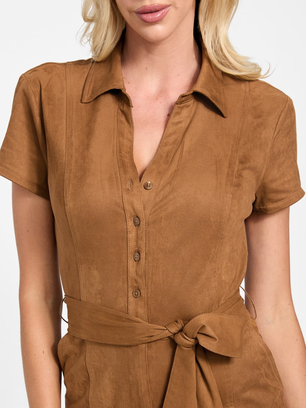 Jene Faux-Suede Romper - Guess