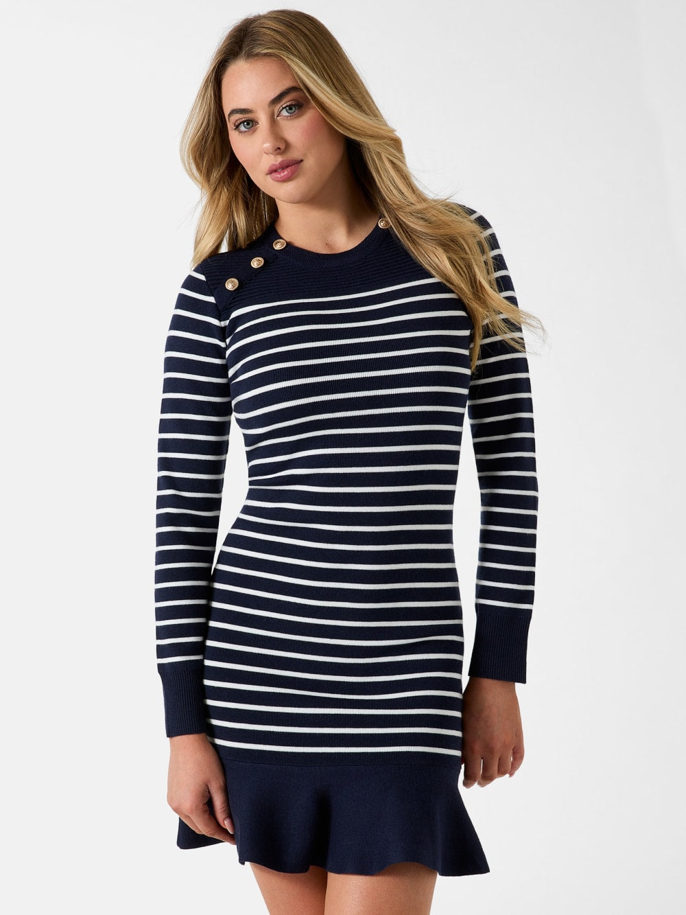 Eco Helen Striped Sweater Dress - Guess
