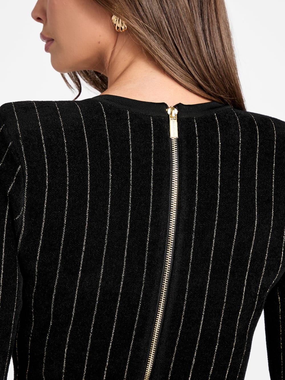 Menna Pinstriped Sweater Dress - Guess