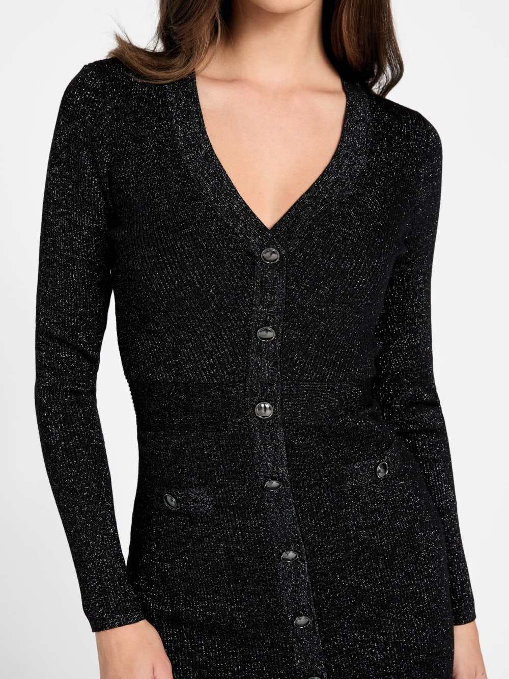 Cammi Metallic Knit Sweater Dress - Guess