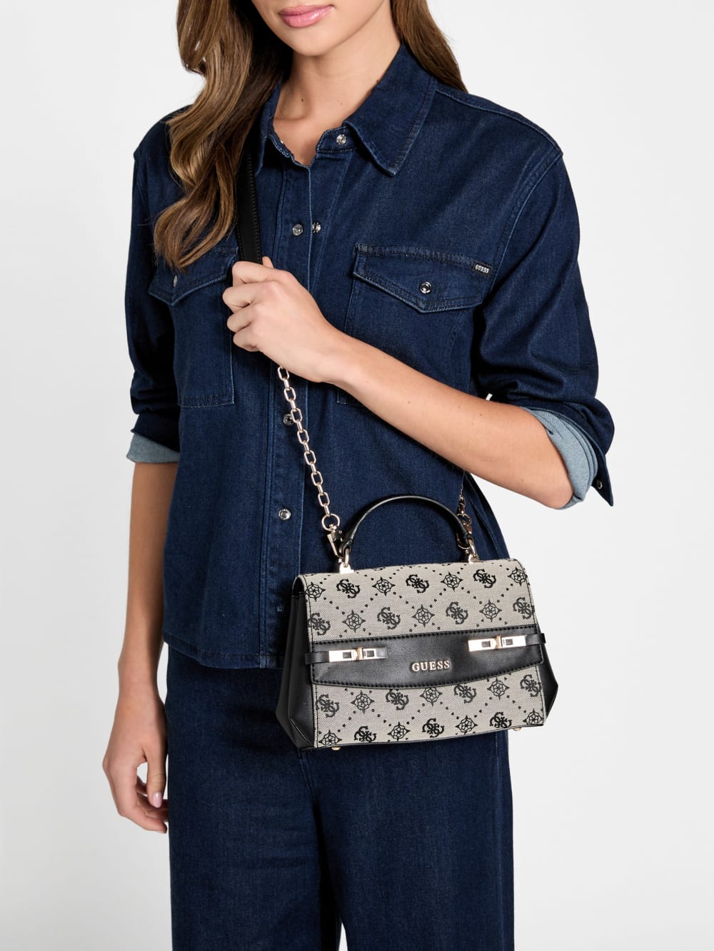 Melinda Quattro G Top Handle Crossbody - Guess