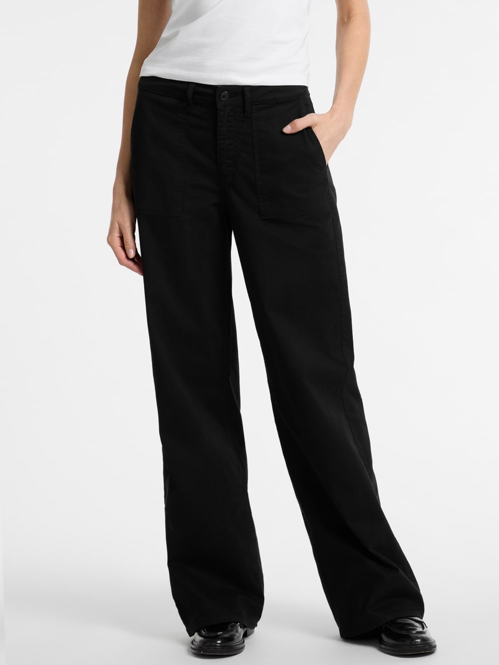 Utility Wide-Leg Jeans - Guess
