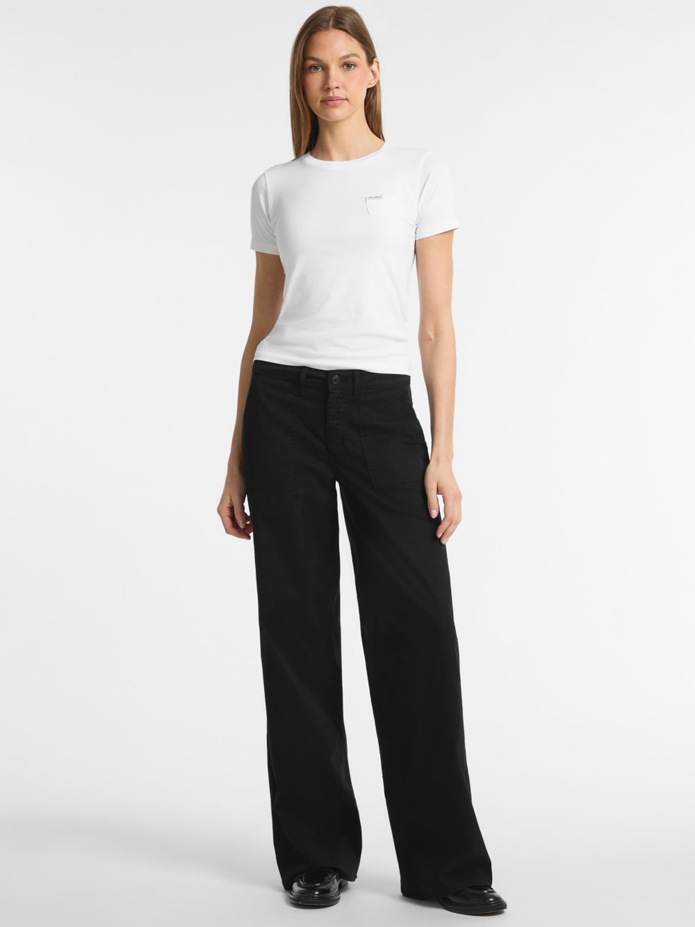 Utility Wide-Leg Jeans - Guess