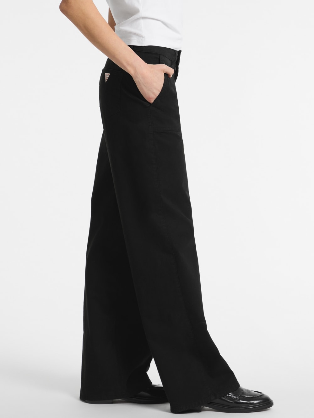 Utility Wide-Leg Jeans - Guess