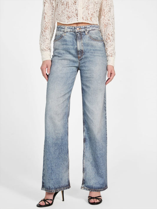 Eco Wide Leg Denim Jeans - Guess