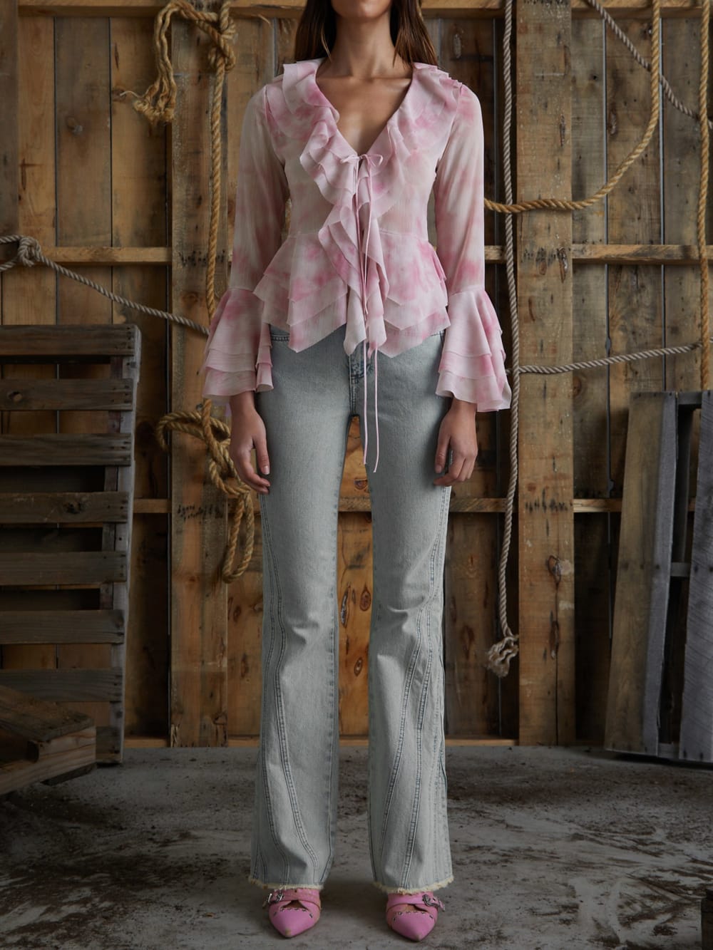 panel denim flare pants - Guess