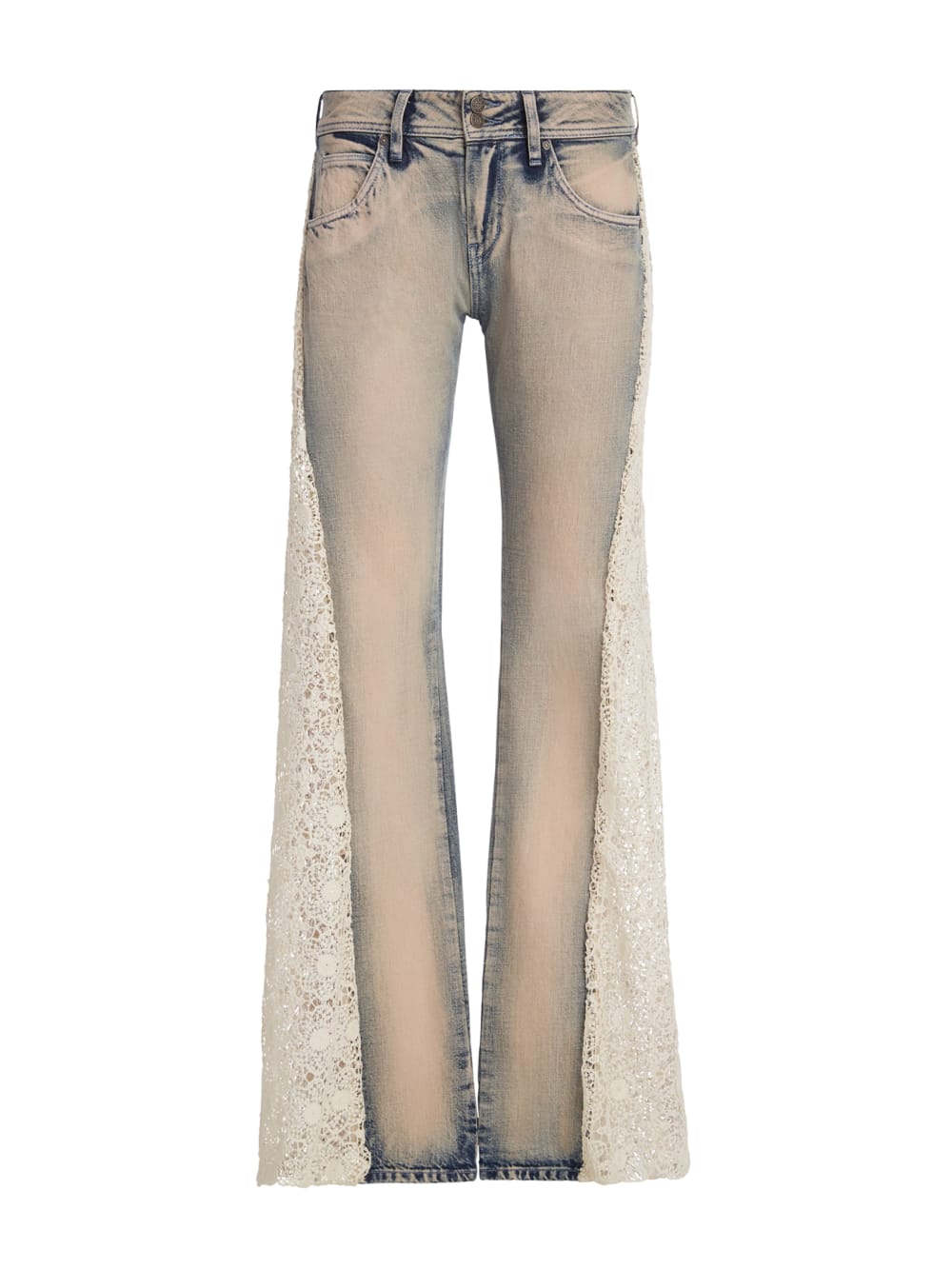 lace denim flare pants - Guess