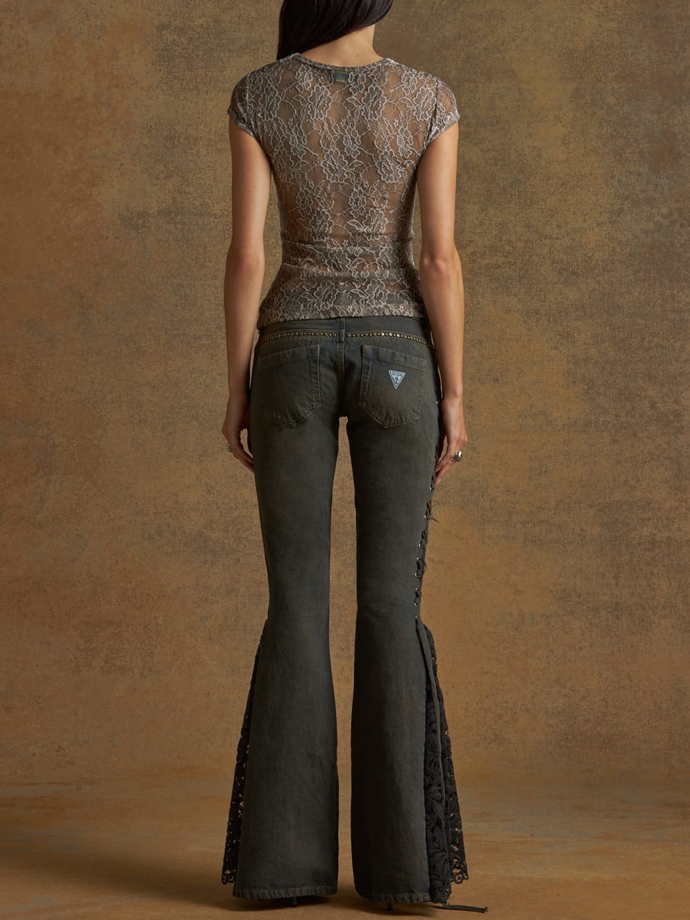 flare lace jeans - Guess